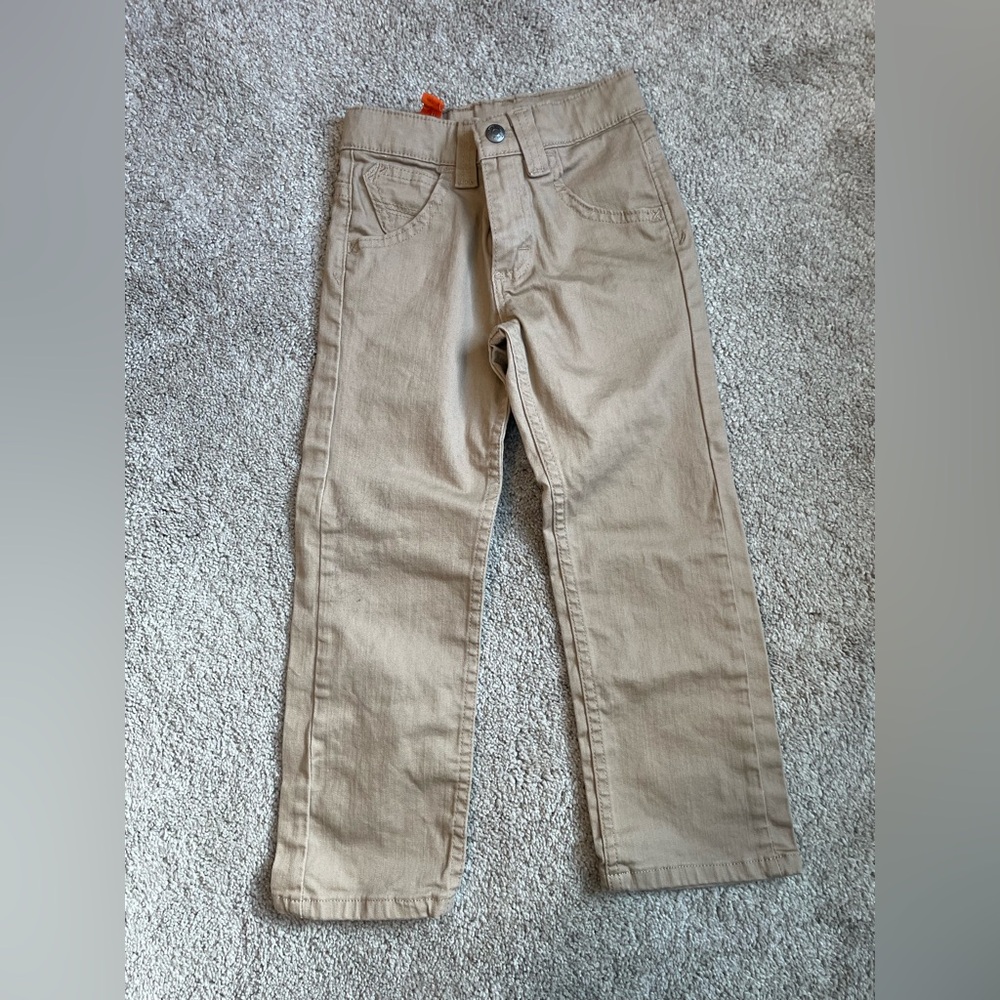 Wrangler Kids Tan Casual Bottoms 5 slim